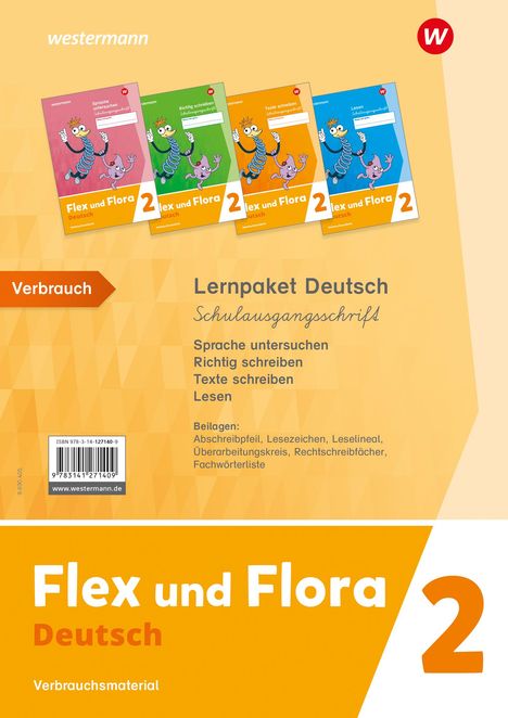 Flex und Flora. Lernpaket Deutsch 2 (Schulausgangsschrift) Verbrauchsmaterial, Buch