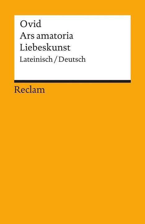 Ovid: Liebeskunst / Ars amatoria, Buch