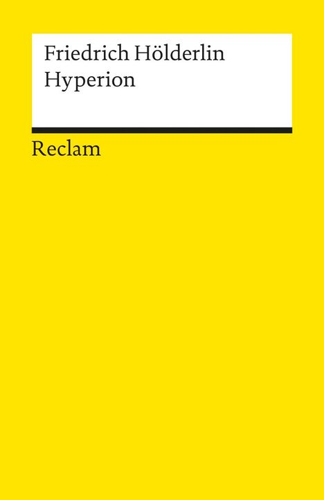 Friedrich Hölderlin: Hyperion oder der Eremit in Griechenland, Buch