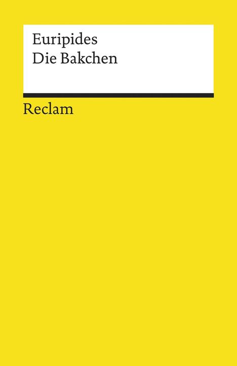 Euripides: Die Bakchen. Tragödie, Buch