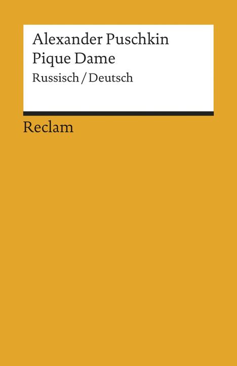 Alexander S. Puschkin: Pique Dame. Russisch/Deutsch, Buch