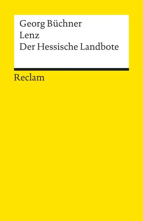 Georg Büchner: Lenz / Der hessische Landbote, Buch