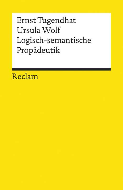 Ernst Tugendhat: Logisch - semantische Propädeutik, Buch