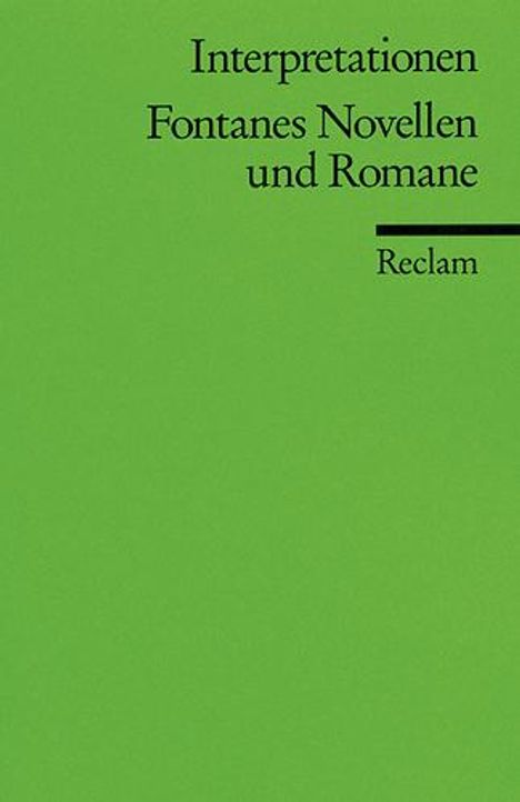 Fontane, T: Fontanes Novellen, Buch