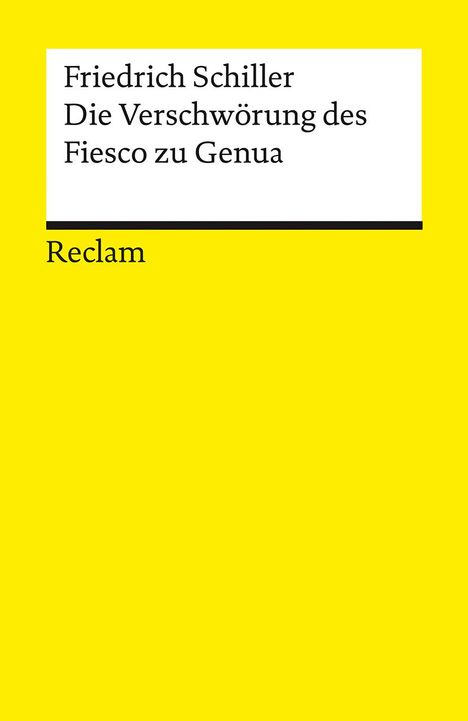 Friedrich Schiller: Die Verschwörung des Fiesco zu Genua, Buch