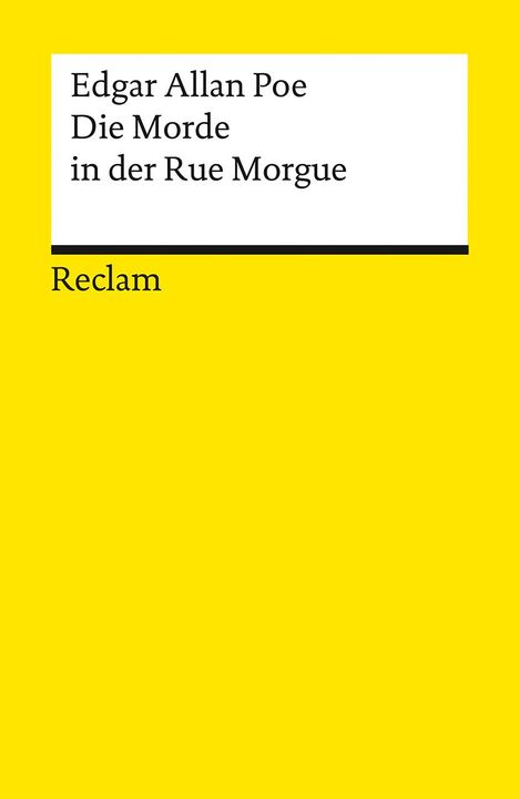 Edgar Allan Poe: Die Morde in der Rue Morgue, Buch