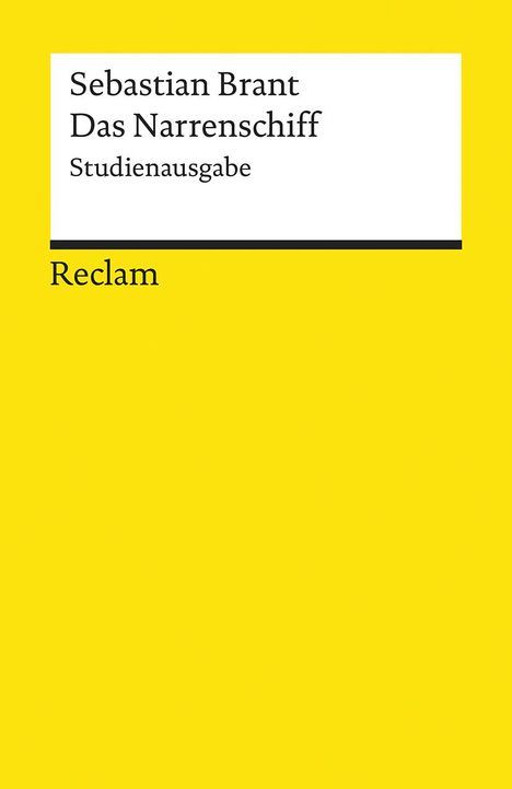 Sebastian Brant: Das Narrenschiff. Studienausgabe, Buch