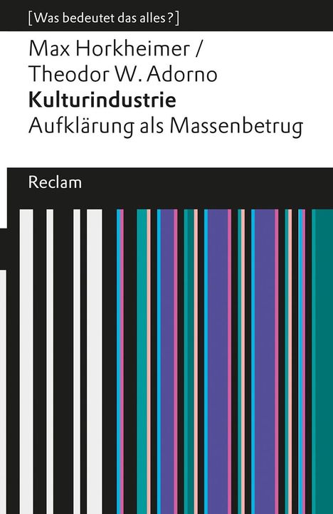 Max Horkheimer: Kulturindustrie, Buch