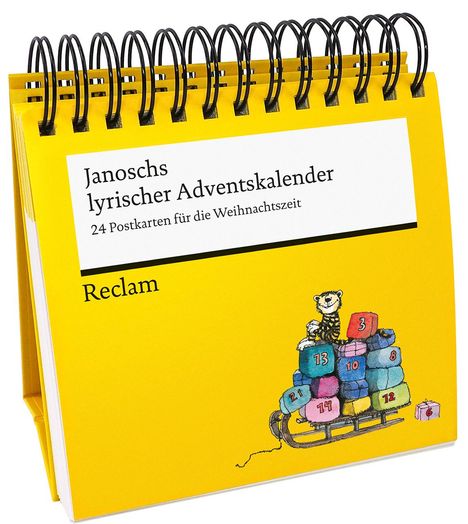 Janoschs lyrischer Adventskalender | Dekorativer Postkarten-Adventskalender zum Aufstellen von Janosch, Kalender