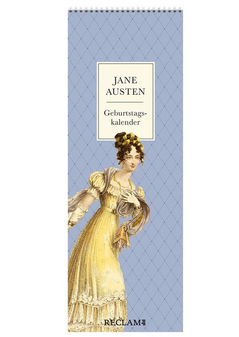 Jane Austen: Jane Austen Geburtstagskalender | Immerwährender Wandkalender zum Eintragen im praktischen Streifenformat | Mit Illustrationen und Zitaten aus Jane Austens beliebtesten Romanen und Briefen, Kalender