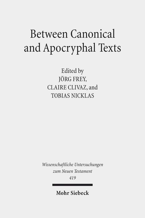 Between Canonical and Apocryphal Texts, Buch