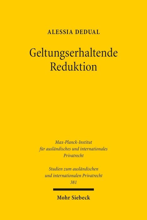 Alessia Dedual: Dedual, A: Geltungserhaltende Reduktion, Buch