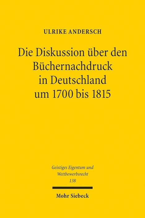 Ulrike Andersch: Andersch, U: Diskussion über den Büchernachdruck in Deutschl, Buch