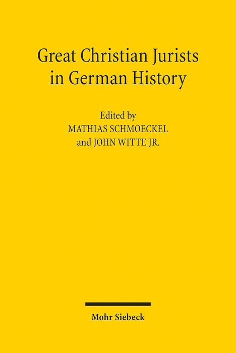 Great Christian Jurists in German History, Buch