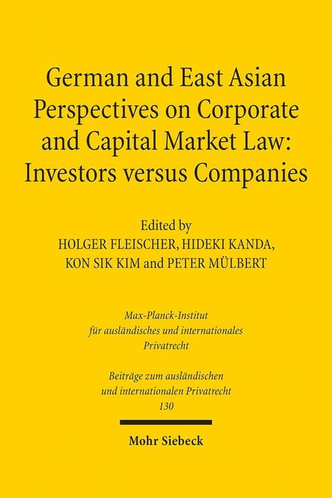German and East Asian Perspectives on Corporate and Capital, Buch