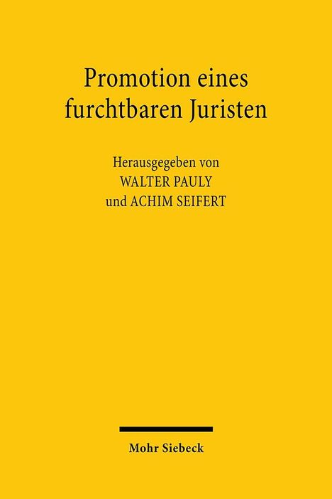 Promotion eines furchtbaren Juristen, Buch