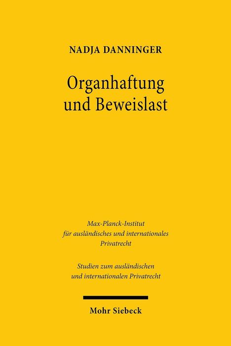 Nadja Danninger: Danninger, N: Organhaftung und Beweislast, Buch
