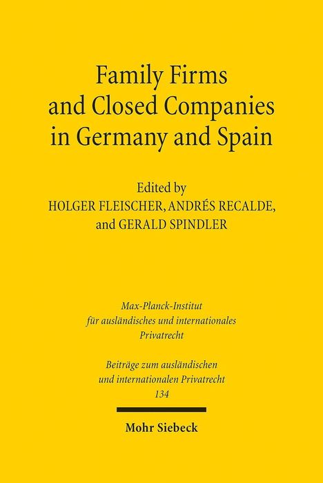 Family Firms and Closed Companies in Germany and Spain, Buch