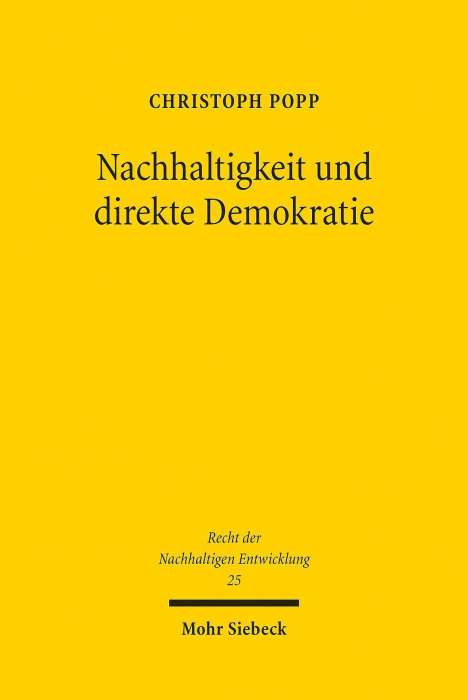 Christoph Popp: Popp, C: Nachhaltigkeit und direkte Demokratie, Buch