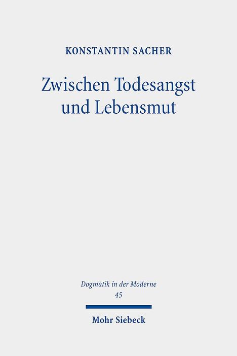 Konstantin Sacher: Zwischen Todesangst und Lebensmut, Buch