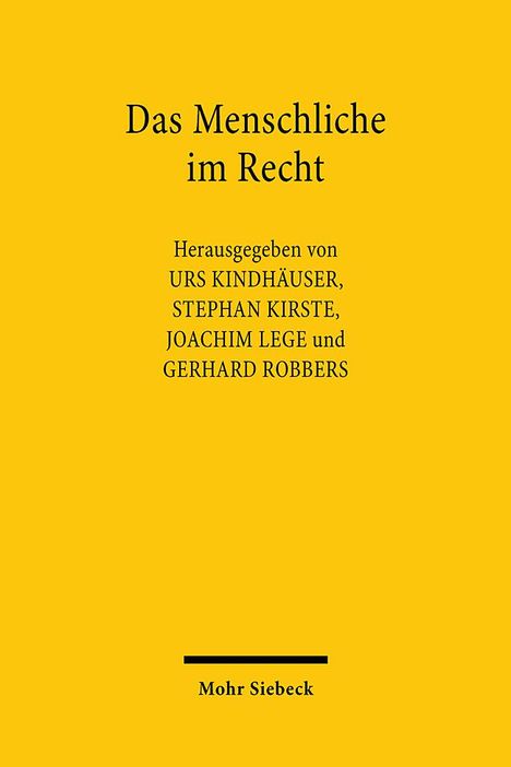 Das Menschliche im Recht, Buch