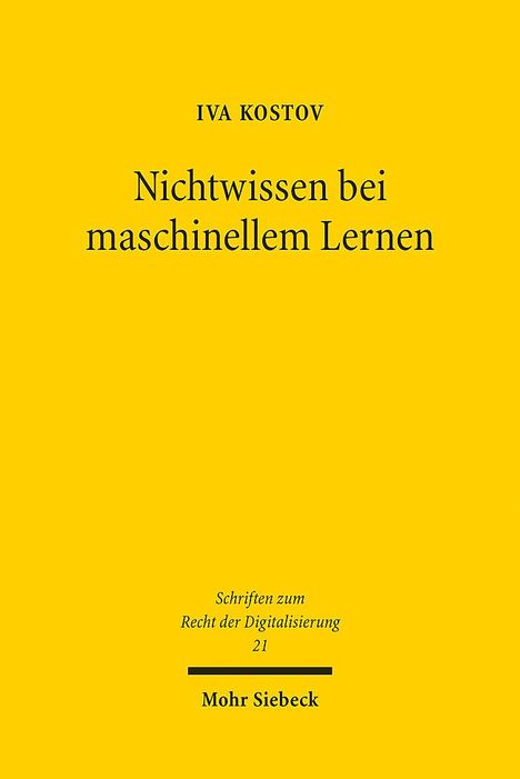 Iva Kostov: Nichtwissen bei maschinellem Lernen, Buch