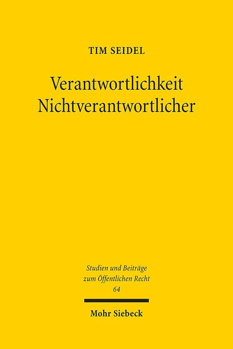 Tim Seidel: Verantwortlichkeit Nichtverantwortlicher, Buch