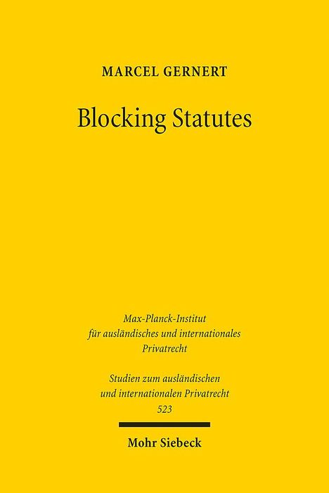 Marcel Gernert: Blocking Statutes, Buch