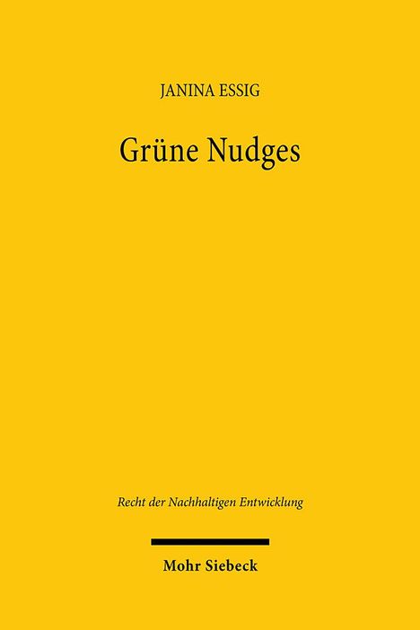 Janina Essig: Grüne Nudges, Buch