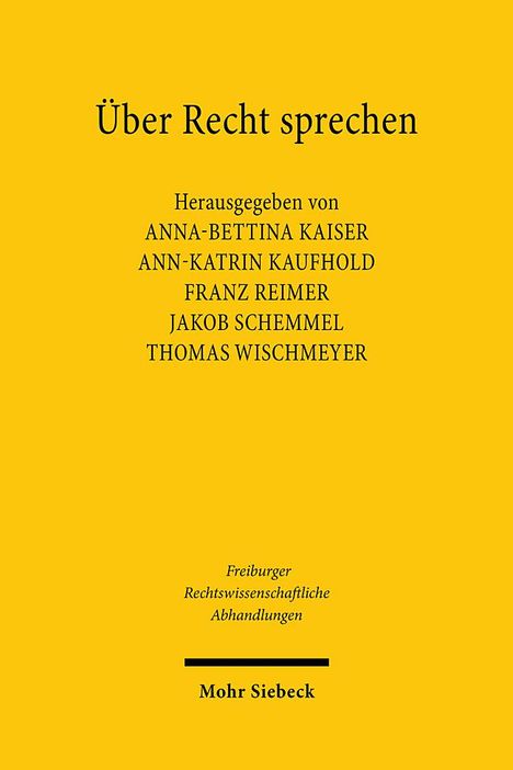Über Recht sprechen, Buch