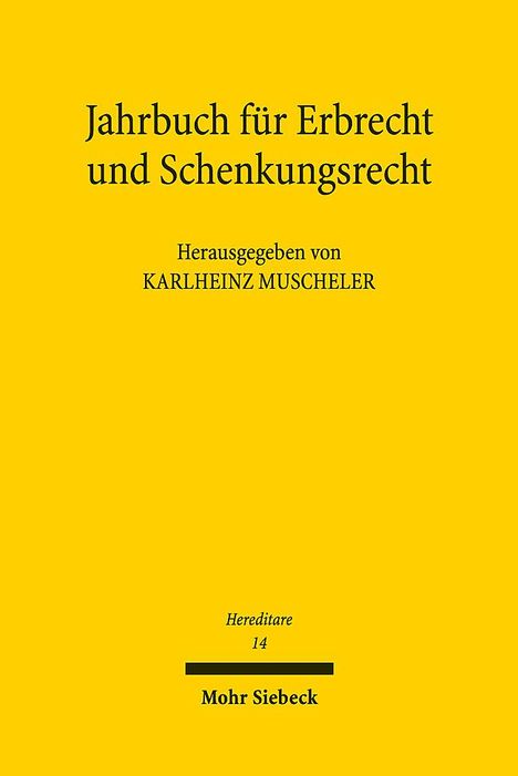 Jahrbuch für Erbrecht und Schenkungsrecht, Buch