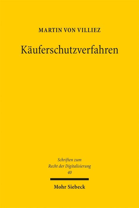 Martin von Villiez: Käuferschutzverfahren, Buch