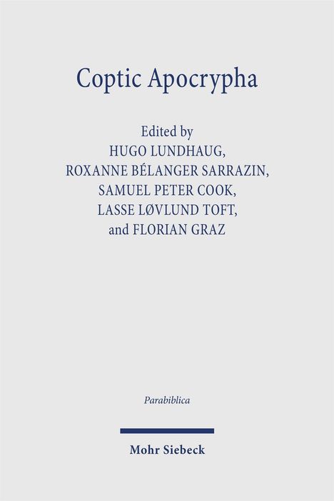 Titel: "Coptic Apocrypha". Herausgeber: Hugo Lundhaug, Roxanne Bélanger Sarrazin u.a. Verlag: Mohr Siebeck.