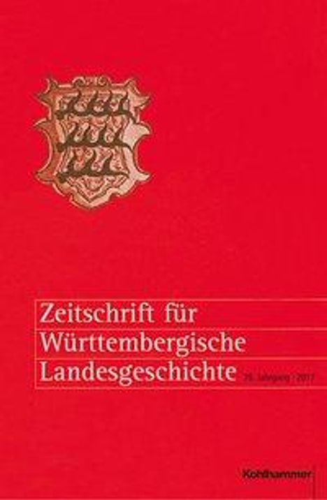 Zeitschrift für Württembergische Landesgeschichte, Buch