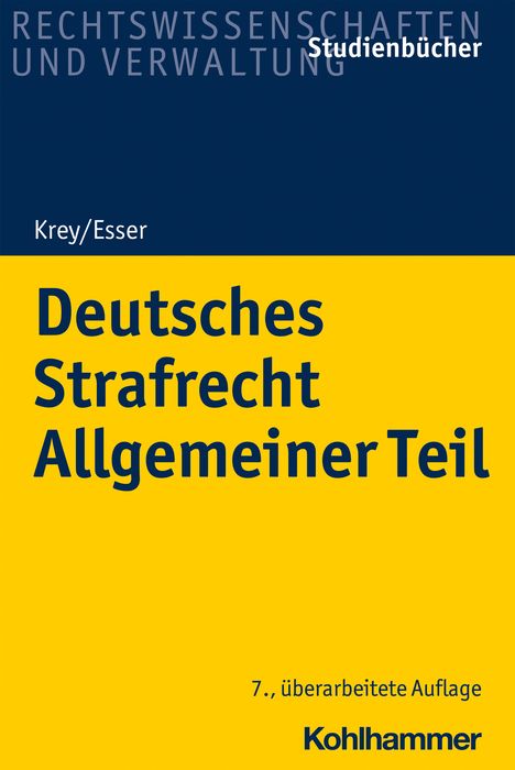 Robert Esser: Deutsches Strafrecht Allgemeiner Teil, Buch