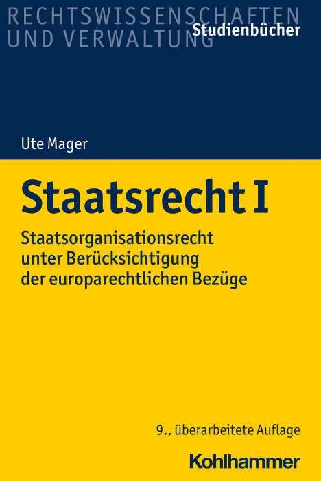 Ute Mager: Staatsrecht I, Buch