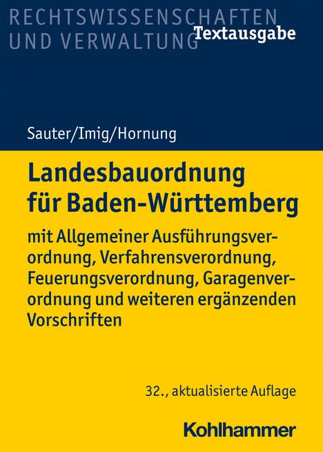 Helmut Sauter: Sauter, H: Landesbauordnung für Baden-Württemberg, Buch