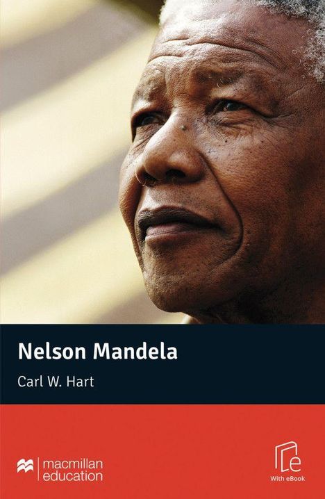 "Nelson Mandela" und "Carl W. Hart" stehen auf einem Buchcover. Es zeigt das Porträt eines älteren Mannes, der zur Seite schaut.