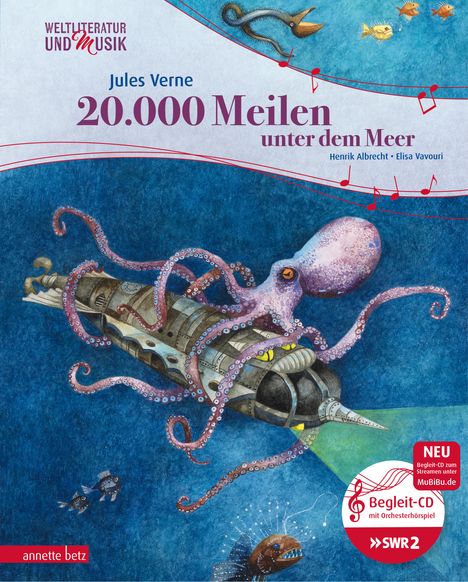 Jules Verne: 20.000 Meilen unter dem Meer (Weltliteratur und Musik mit CD), Buch
