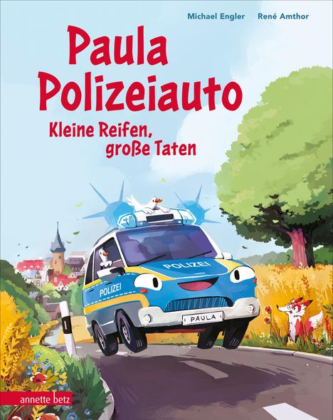 Michael Engler: Paula Polizeiauto - Kleine Reifen, große Taten: Abenteuer-Bilderbuch ab 4 Jahren mit sprechenden Autos, Buch