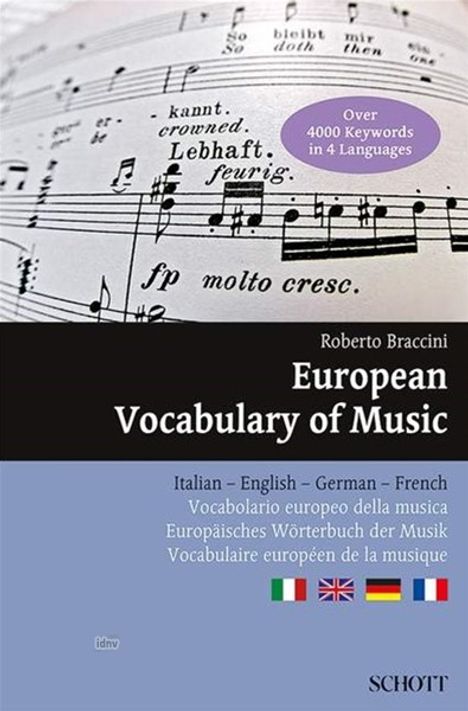 Roberto Braccini: European Vocabulary of Music, Noten