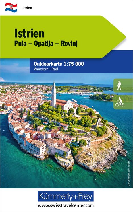 Istrien Pula, Opatija, Rovinj, Outdoorkarte Kroatien 1:75 000, Karten