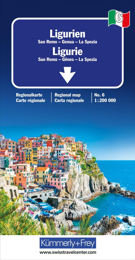 Ligurien Nr. 06 Regionalkarte Italien 1:200 000, Karten
