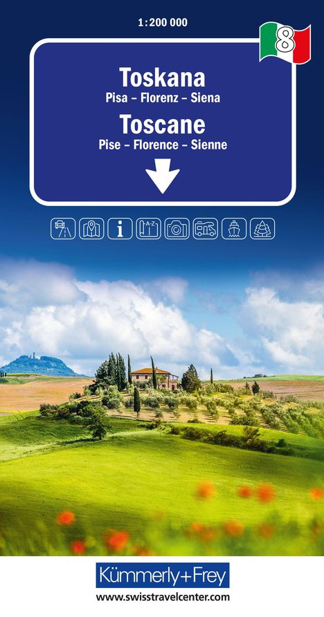 Toskana Nr. 08 Regionalstrassenkarte 1:200 000, Karten