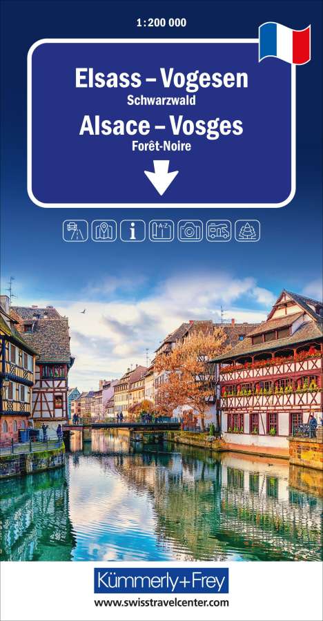 Elsass - Vogesen - Schwarzwald, Regionalstrassenkarte 1:200'000, Karten