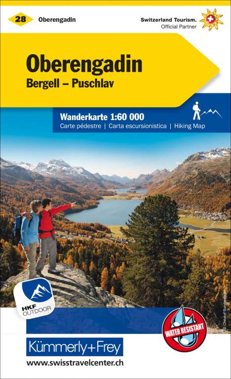 KuF Schweiz Wanderkarte 28 Oberengadin Bergell, Puschlav 1 : 60 000, Karten