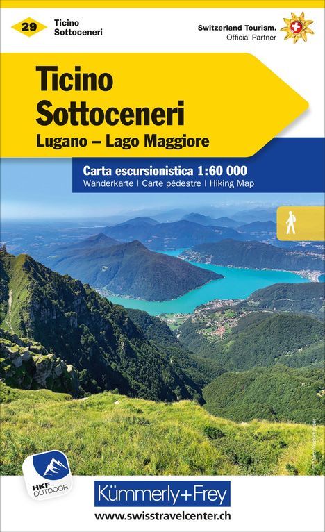 KuF Schweiz Wanderkarte 29 Tessin Süd - Sottoceneri 1 : 60 000, Karten