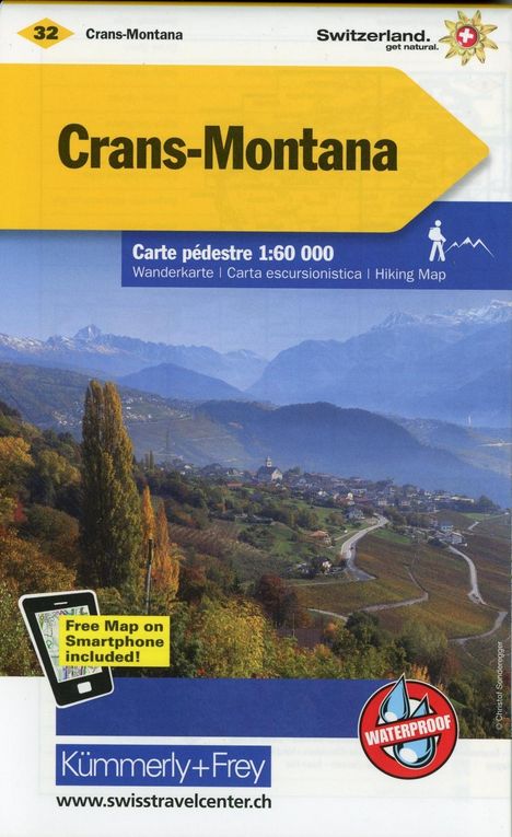 KuF Schweiz Wanderkarte 32 Crans-Montana 1 : 60.000 / Matt laminiert, Diverse