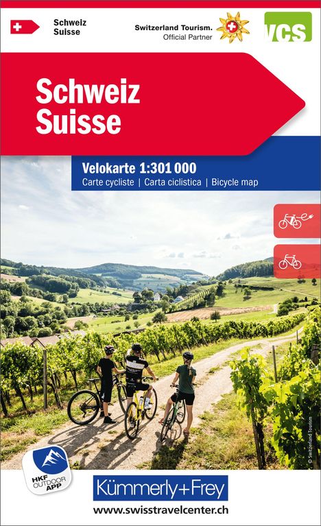 Schweiz Velokarte 1:301 000, Karten