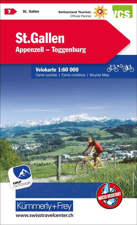 Radwanderkarte St. Gallen - Appenzell - Toggenburg mit Ortsindex (7), Karten